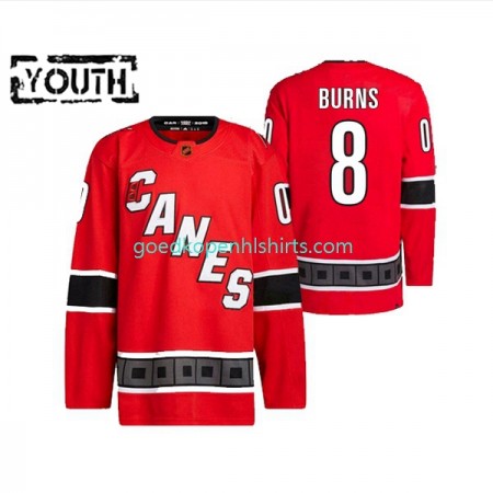 Carolina Hurricanes Brent Burns 8 Adidas 2022-2023 Reverse Retro Rood Authentic Shirt - Kinderen